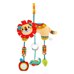 Feather & Fawn Sensory Animals Baby Hanging Toy For Pram With Teether Pram Hanging Toy