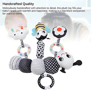 Feather & Fawn Sensory Hanging Toy For Pram | Crocodile & Caterpillar Pram Hanging Toy