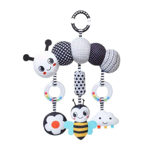 Feather & Fawn Sensory Hanging Toy For Pram | Crocodile & Caterpillar Pram Hanging Toy