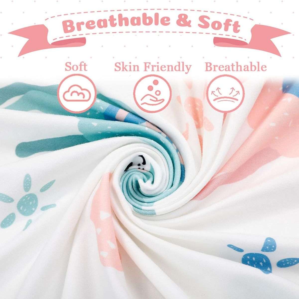 Feather & Fawn Snug & Safe Cotton Waterproof Fitted Sheets For Cots & Bassinets Fitted Sheet