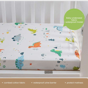 Feather & Fawn Snug & Safe Cotton Waterproof Fitted Sheets For Cots & Bassinets Fitted Sheet