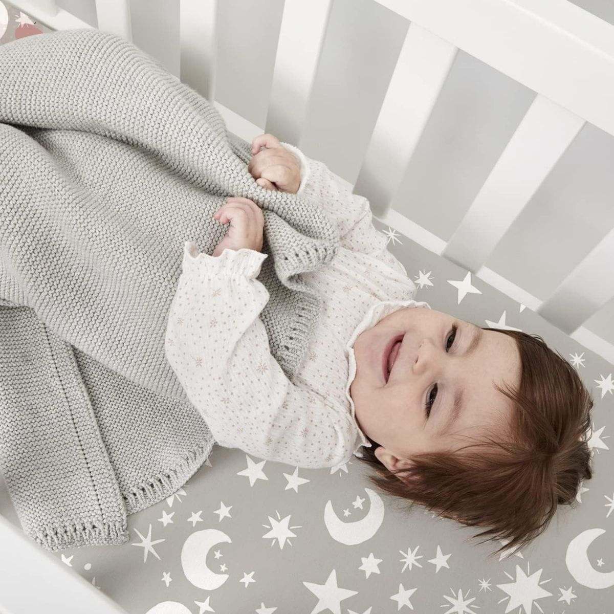 Feather & Fawn Snug & Safe Cotton Waterproof Fitted Sheets For Cots & Bassinets Fitted Sheet