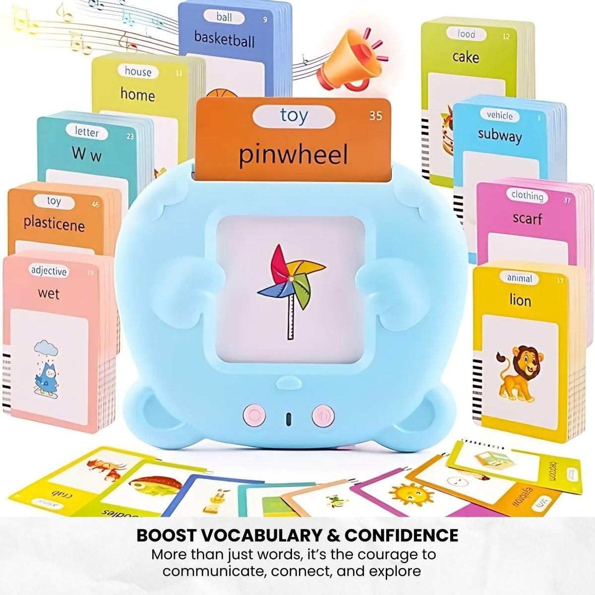 kidst 510 Word Talking Flash Cards | Toddler Speech & Learning Toy Vocabulary Builder Talking Flash Cards