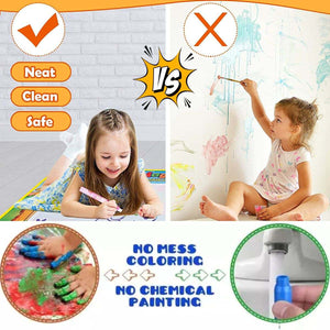 Kidst Aqua Water Doodle Mat for mess-free, reusable water drawing and learning with educational Happy Letters theme