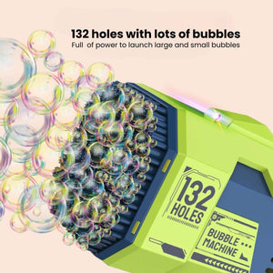 Kidst Bubble Machine Bazooka Outdoor Bubble Blaster 132 holes Rechargeable Bubble Toys