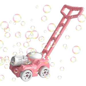 Kidst Push-Along Bubble Walker Car with automatic bubble blowing mower design for kids' outdoor play