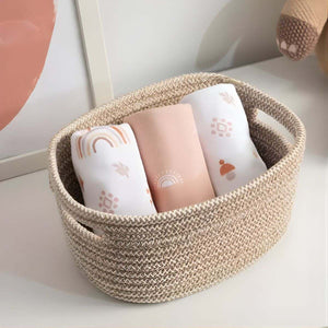 Living Textiles 3 Pack Organic Wash Cloths | Bohemian Bliss Baby Washcloth