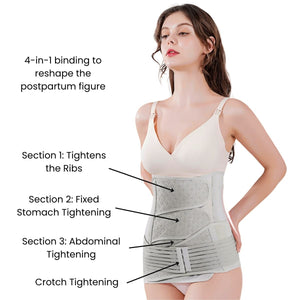 MaterniCare 3 - in - 1 Postpartum Recovery Belt Breathable Cotton with Pelvic Support Maternity Belt
