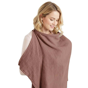MaterniCare 360° breathable cotton breastfeeding cover with peek-in neckline