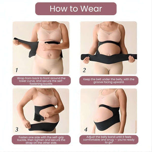 MaterniCare ComfortWrap pregnancy belly band with adjustable foam-backed support
