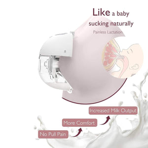 MaterniCare FlowBreeze Pro electric breast pump with four flange sizes and LCD screen