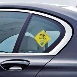 Movana Baby On Board Sign with Suction Cup 12 x 12 CM Large Baby on Board Signs