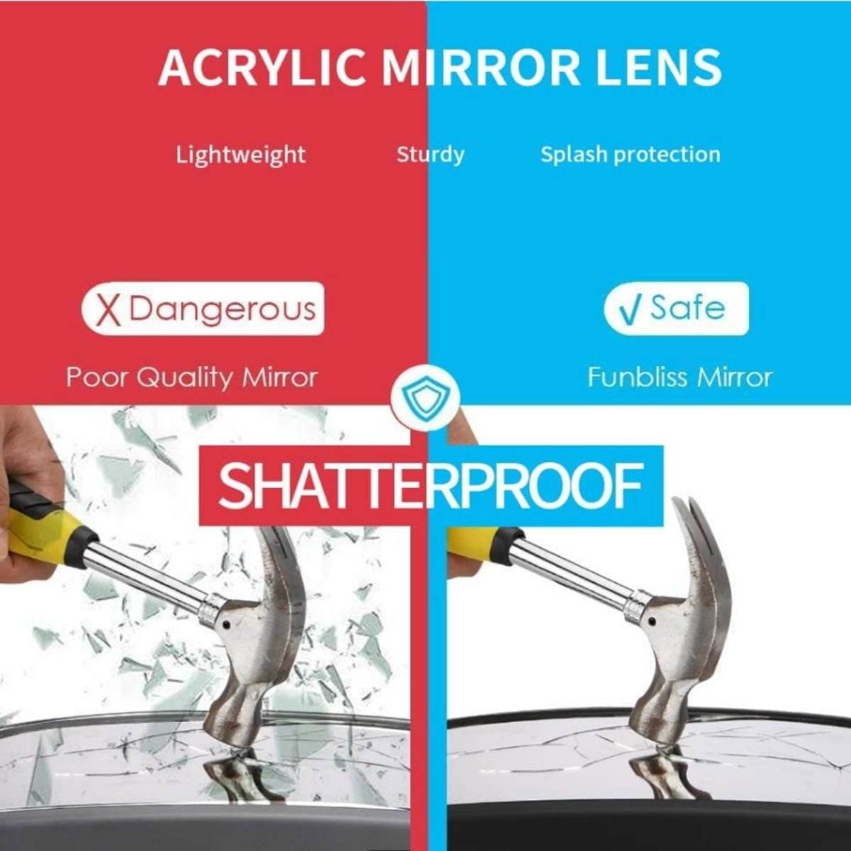 Movana Car Seat Mirror with 360° Rotation | Shatterproof & Adjustable Car Seat Mirror