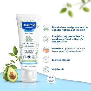 Mustela Hydra Bébé Face Cream 40ml Baby Skincare