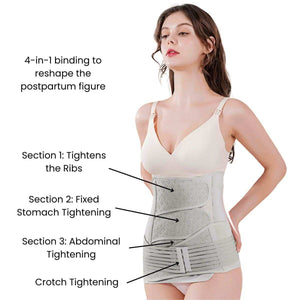 MaterniCare ReShape postpartum belly band set with adjustable cotton abdominal band and pelvic belt