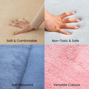 Toddly CushyCrawl V2.0 Memory Foam Play Mat | Waterproof Sensory Rug & Tatami - Style Soft Floor Mat Tatami Mat