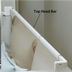 Toddly DreamGuard V2 adjustable baby bed rail with breathable mesh and sturdy steel frame for child safety