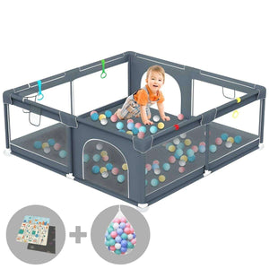 Toddly Explorer Max large baby playpen with mesh walls and zip door