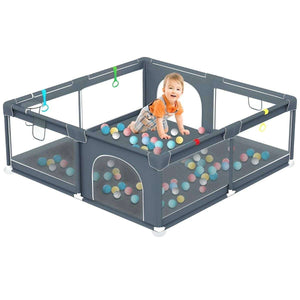 Toddly Explorer Max baby playpen with mesh sides and zip door