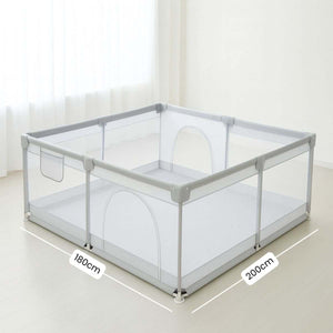 Toddly Explorer Max spacious and safe baby playpen with mesh sides and zippered door