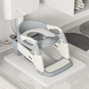 Toddly GrowStep 2 - in - 1 Potty Training Seat & Stool | Safe, Adjustable, & Foldable Toddler Toilet Trainer Baby Stool & Toilet Seat