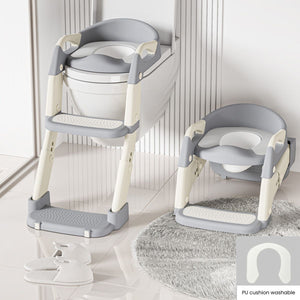 Toddly GrowStep 2 - in - 1 Potty Training Seat & Stool | Safe, Adjustable, & Foldable Toddler Toilet Trainer Baby Stool & Toilet Seat