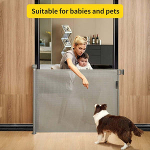 Toddly GuardMate Retractable Baby Gate extra-wide retractable safety gate for babies and pets with no trip hazard and one-handed operation