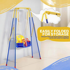 Toddly JoySwing durable 2-in-1 swing and jolly jumper set for toddlers with stainless steel frame and safety features