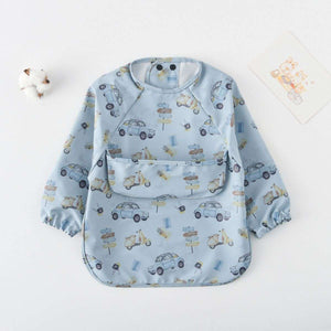 Toddly Long Sleeve Bib | Waterproof, Full - Coverage Smock for Babies & Toddlers Full Sleeves Bib