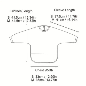 Toddly Long Sleeve Bib | Waterproof, Full - Coverage Smock for Babies & Toddlers Full Sleeves Bib