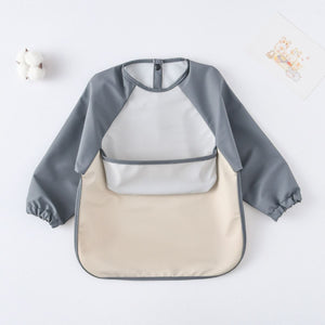 Toddly Long Sleeve Bib | Waterproof, Full - Coverage Smock for Babies & Toddlers Full Sleeves Bib