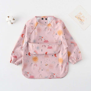 Toddly Long Sleeve Bib | Waterproof, Full - Coverage Smock for Babies & Toddlers Full Sleeves Bib