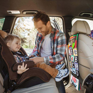 Montessori-inspired sensory tummy time mirror toy with textured book and soft teethers for baby development