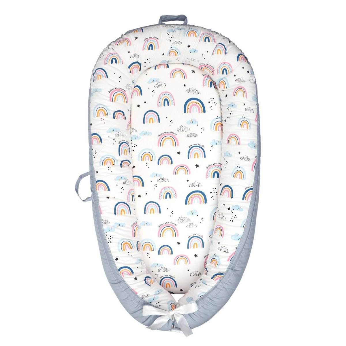 Toddly SnuggleNest Baby Nest Adjustable Baby Lounger 100% Cotton OEKO - Tex Certified Baby Nest