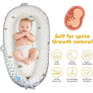 Toddly SnuggleNest Baby Nest Adjustable Baby Lounger 100% Cotton OEKO - Tex Certified Baby Nest