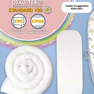 Toddly SnuggleNest Baby Nest Adjustable Baby Lounger 100% Cotton OEKO - Tex Certified Baby Nest