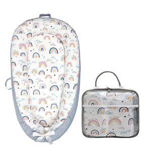 Toddly SnuggleNest Baby Nest Adjustable Baby Lounger 100% Cotton OEKO - Tex Certified Baby Nest