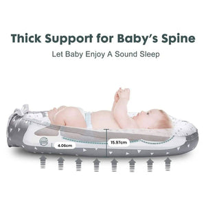 Toddly SnuggleNest Baby Nest Adjustable Baby Lounger 100% Cotton OEKO - Tex Certified Baby Nest