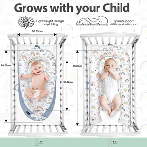 Toddly SnuggleNest Baby Nest Adjustable Baby Lounger 100% Cotton OEKO - Tex Certified Baby Nest