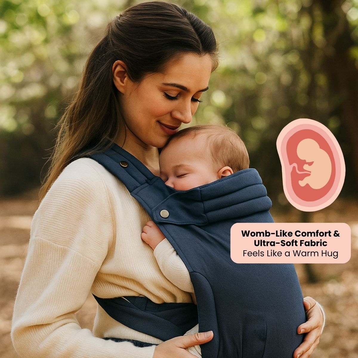 Toddly SnugNest Baby Carrier IHDI - Approved Cotton - Linen Blend | Ergonomic Hip Healthy Position Baby Carriers