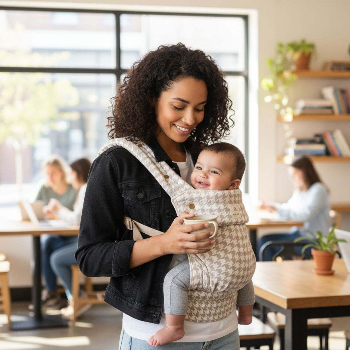 Toddly SnugNest Baby Carrier IHDI - Approved Cotton - Linen Blend | Ergonomic Hip Healthy Position Baby Carriers