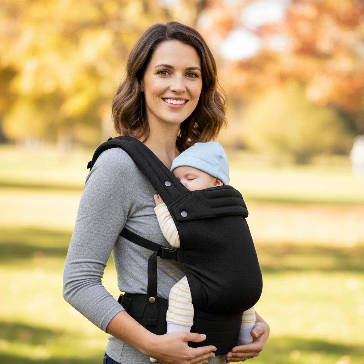 Toddly SnugNest Baby Carrier IHDI - Approved Cotton - Linen Blend | Ergonomic Hip Healthy Position Baby Carriers