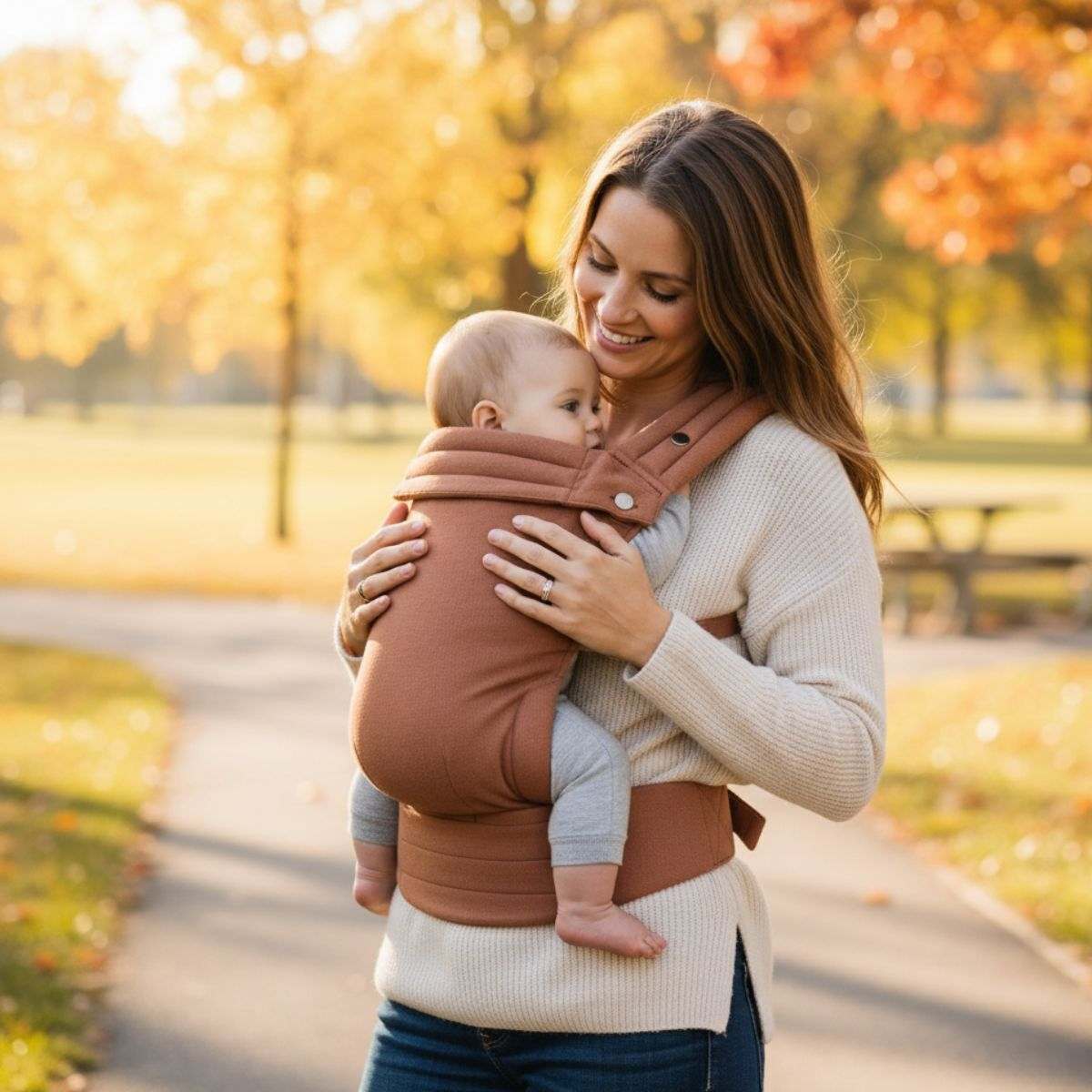Toddly SnugNest Baby Carrier IHDI - Approved Cotton - Linen Blend | Ergonomic Hip Healthy Position Baby Carriers