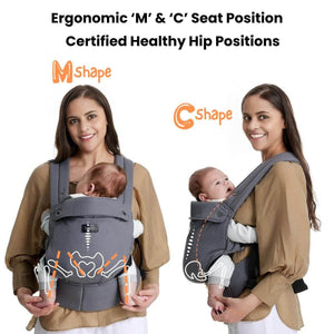 Toddly SnugNest ergonomic baby carrier with hip-healthy design and adjustable padded straps for newborn to toddler comfort