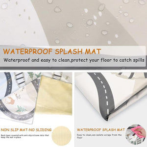 Toddly SplatMat Mess Matt for High Chair | Waterproof, Non - Slip with Suction Cups Mess Mat