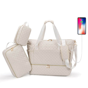 Toddly UrbanEase Tote Nappy Bag large-capacity travel-friendly baby carryall with multiple compartments and stroller straps