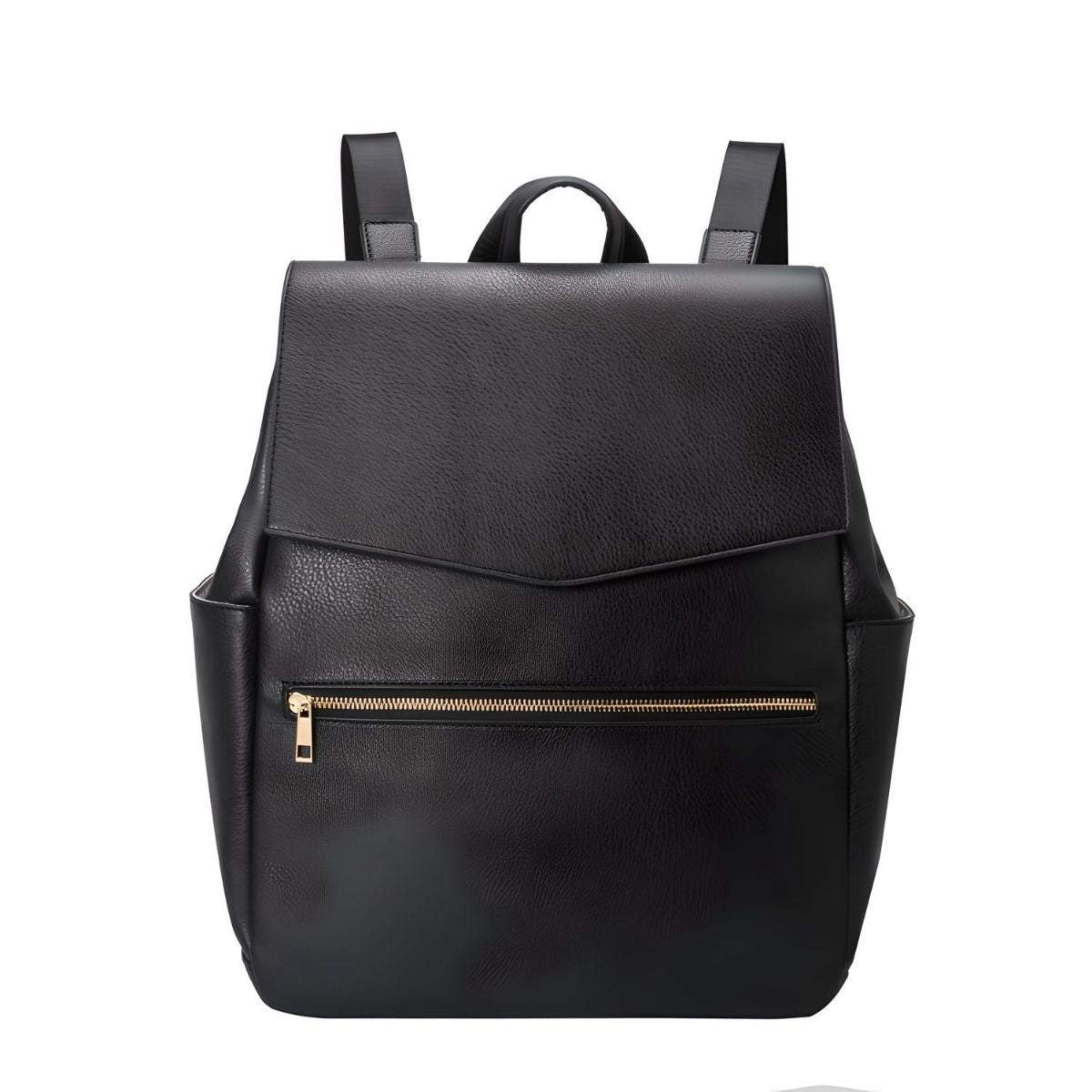 UrbanEase Vegan Leather Backpack stylish waterproof nappy bag for modern parents