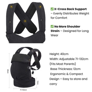 Toddly VivreNest ergonomic baby carrier with breathable fabric and hip-healthy design for newborns to toddlers