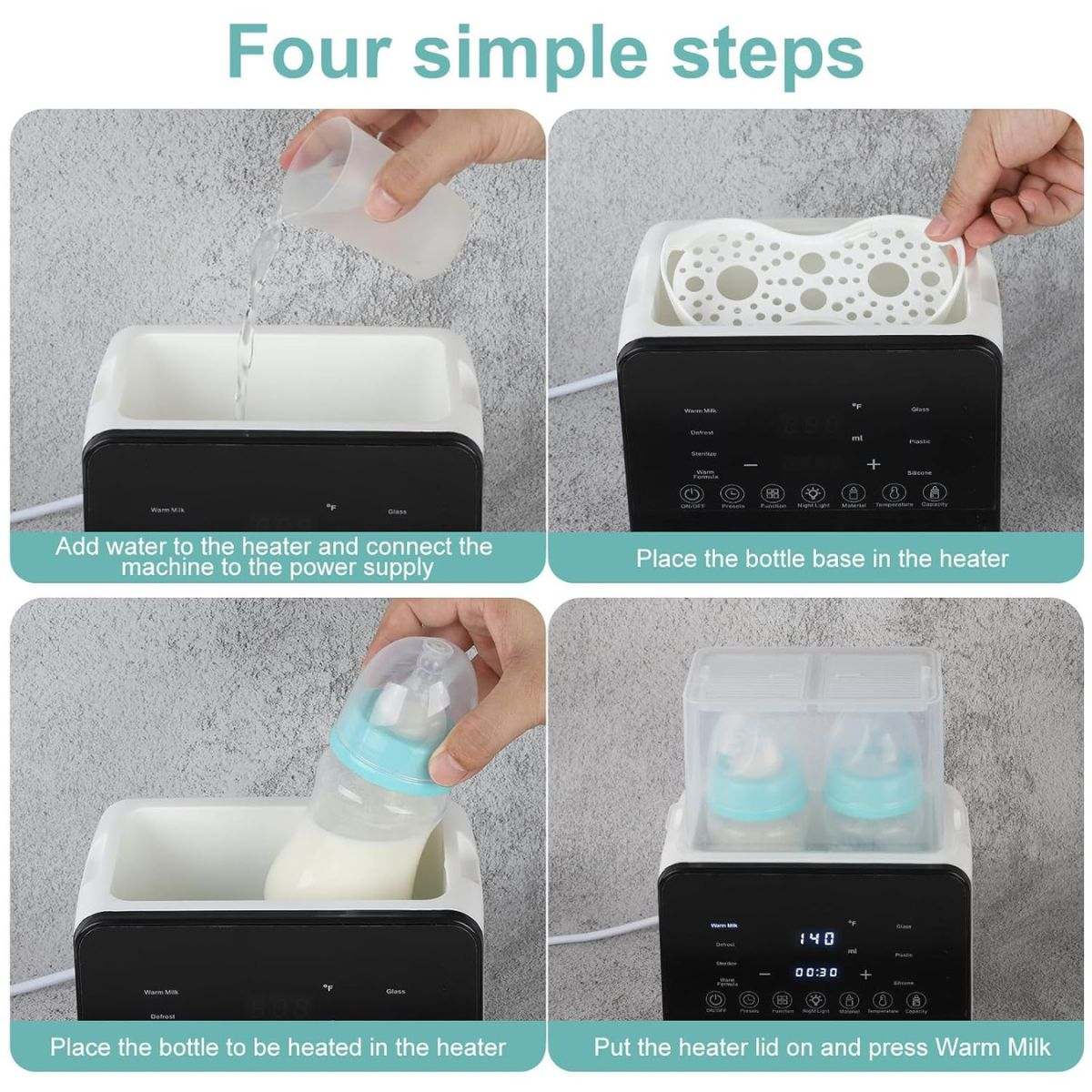 Toddly WarmNourish 9-in-1 portable bottle and food warmer with digital controls and dual bottle capacity