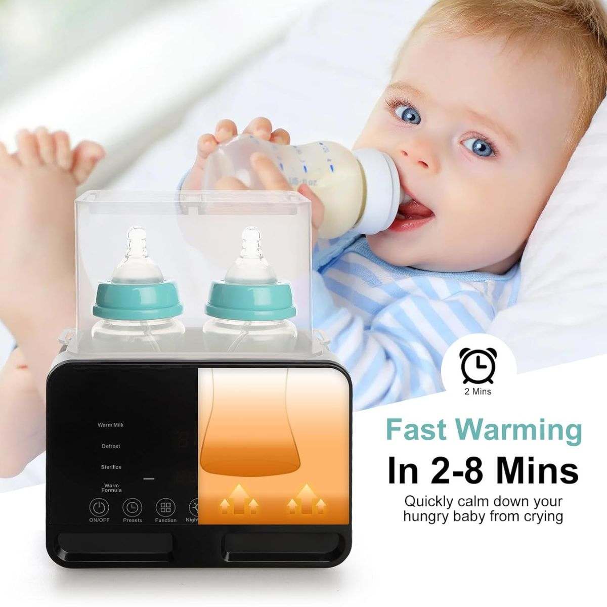 Toddly WarmNourish 9-in-1 portable bottle and food warmer with precise temperature control and sterilizer function